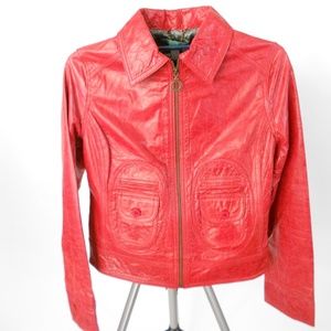 Leather Jacket Women's size S 100% Genuine Doma.